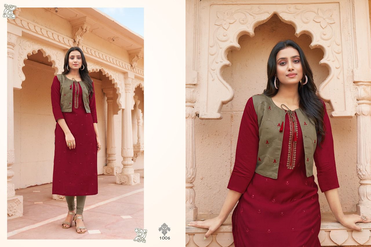KAPIL TRENDZ MISSION Latest Designer Stylish Fancy Wear Kurti With Jacket Collection